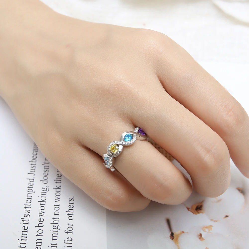 L11 925 Silver Custom Name Ring For Women Personalized Engagement Ring Customized Birthstone Rings Anniversary Gift (4)