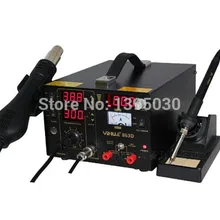 Многофункциональный SMD/SMT паяльная станция горячего воздуха пистолет паяльник DC блок питания 3в1 YH-853D, сварочный аппарат, паяльник