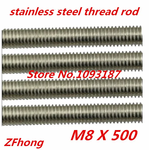 

1pc M8*500 M8 x 500 Stainless Steel 304 thread Rod, M8 threaded bar