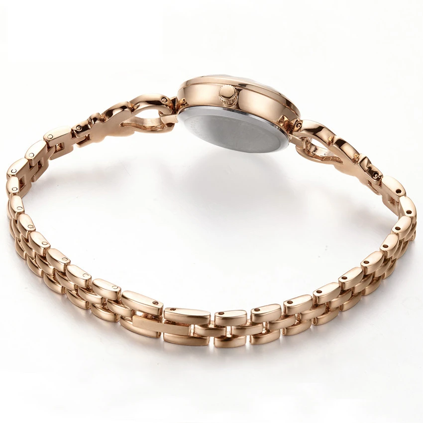 KIMIO Hollow Heart Love Diamond Bracelets For Women Watches 2017 Rose Gold Watch Fashion Women Quartz Watch Wristwatch Women