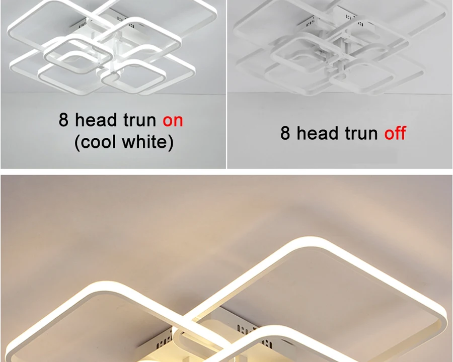 Moderno led lustre com acrílico luzes de