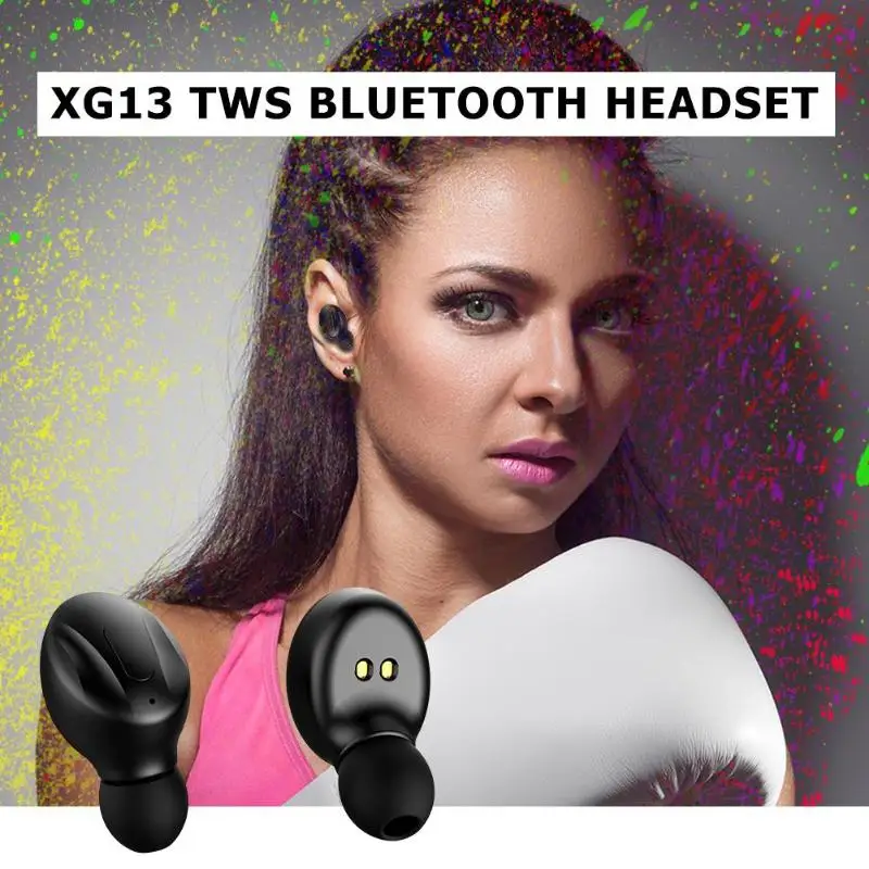 XG13 BT5335 Bluetooth 5,0 стерео наушники TWS гарнитура беспроводной Спорт Наушники Рог спецификация 8 Li медное кольцо