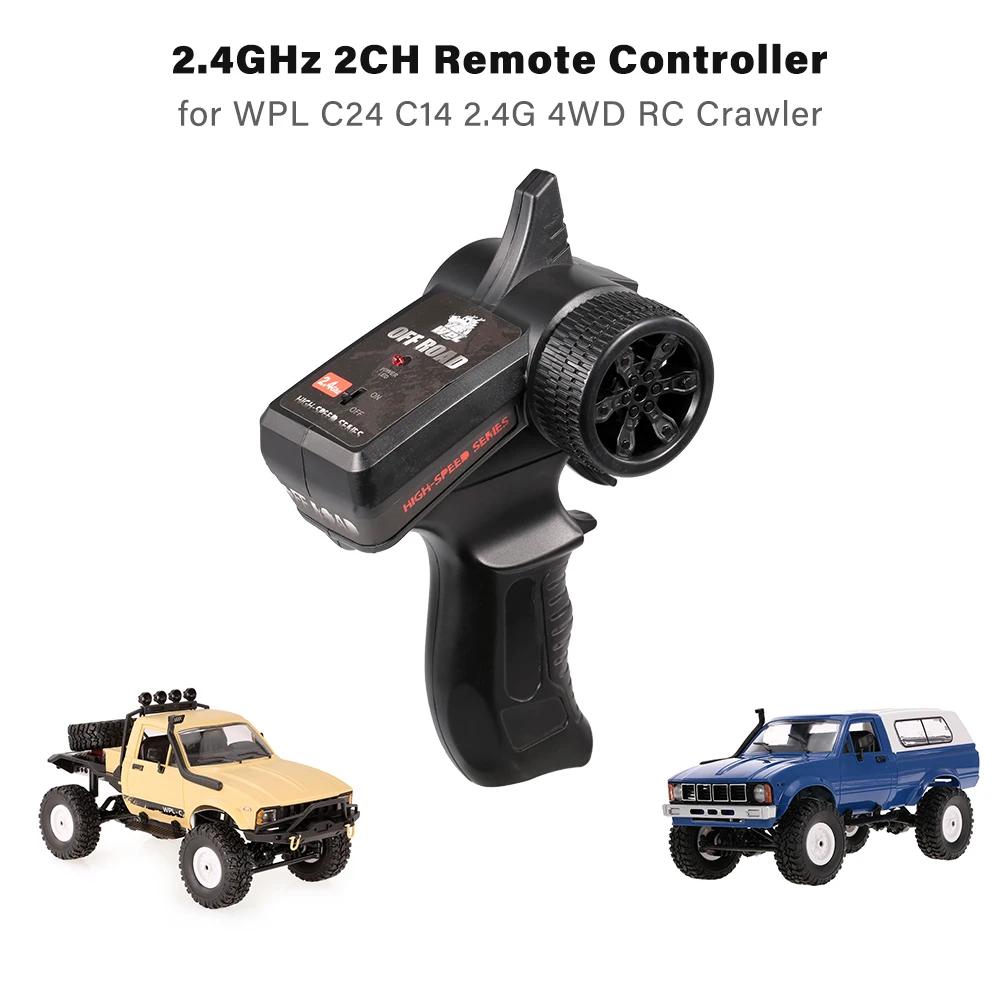 

RC Cars Transmitter Remote Controller 2.4GHz 2CH for WPL C24 C14 2.4G 4WD RC Crawlers