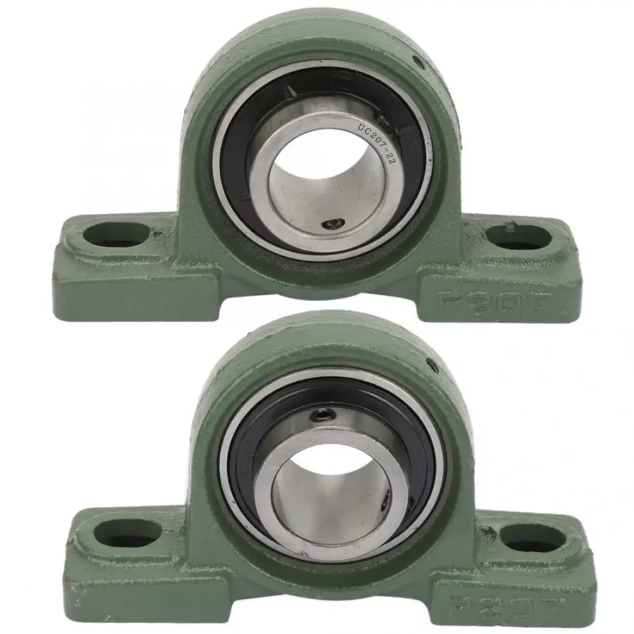 

1PCS UCP207/UCP207-22 Pillow Block Bearing Ball Mounted Bearing 2 Bolt Solid Base with Housing bearing axial