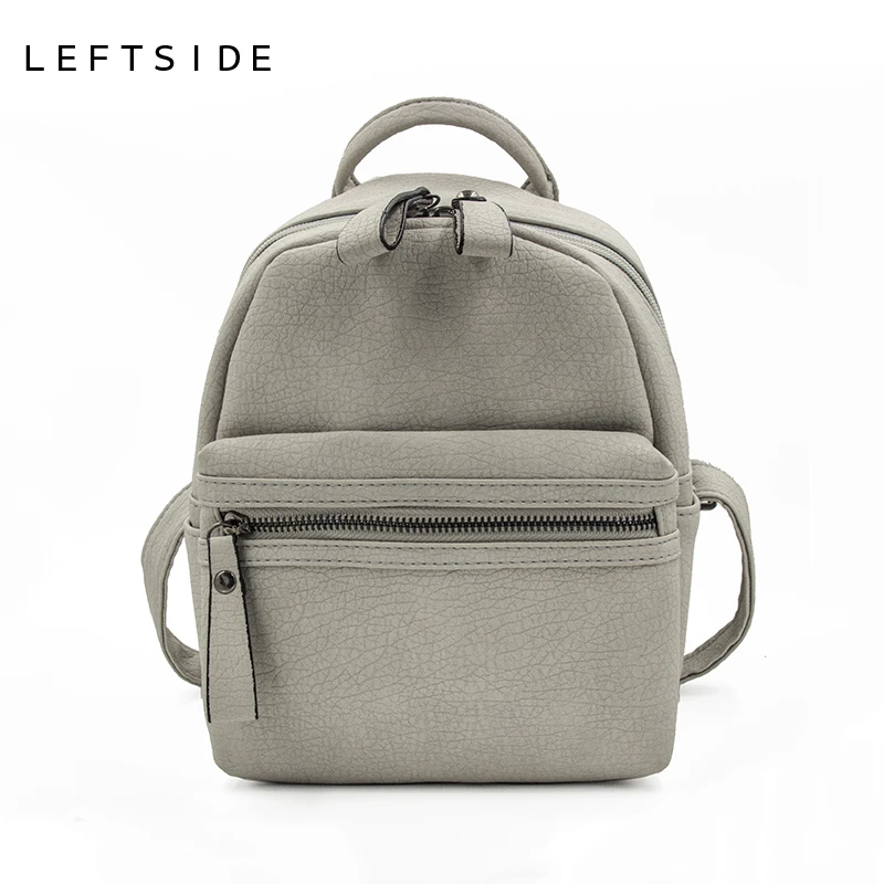 LEFTSIDE 2017 Women s PU classic Leather Backpack mini back pack famous backpacks for teenage girls