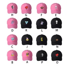 Унисекс хлопковая летняя бейсболка Kpop с мультяшным животным принтом с Круглым Верхом сувенир хип-хоп бейсболка Регулируемая Кепка