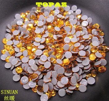

SINUAN Hotfix Rhinestones Ss20 Round Glass Crystal Loose Rhinestones Stones And Crystals For Crafts Yellow Crystal Craft