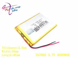 Литиевая батарея 357095 3,7 V 4000 mah (полимер литий-ионный аккумулятор) литий-ионный аккумулятор для планшетных ПК 7 дюймов MP3 MP4 357096