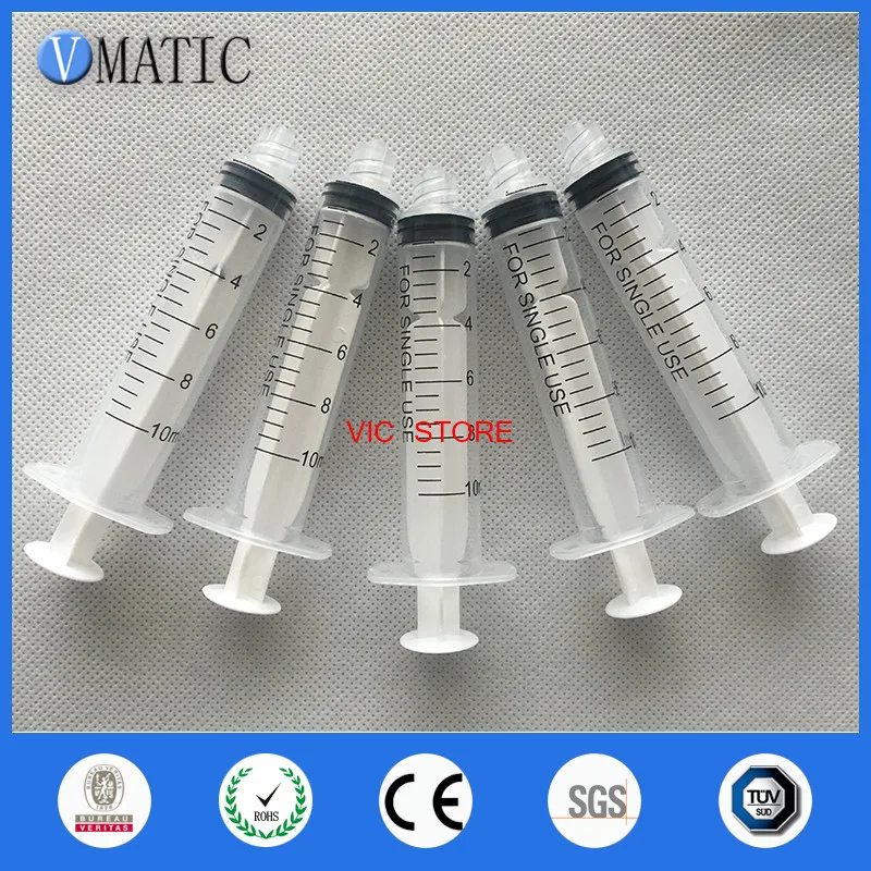 Free Shipping 20Pcs 10ml/cc Dispensing Plastic Liquid Dispenser Manual Syringe