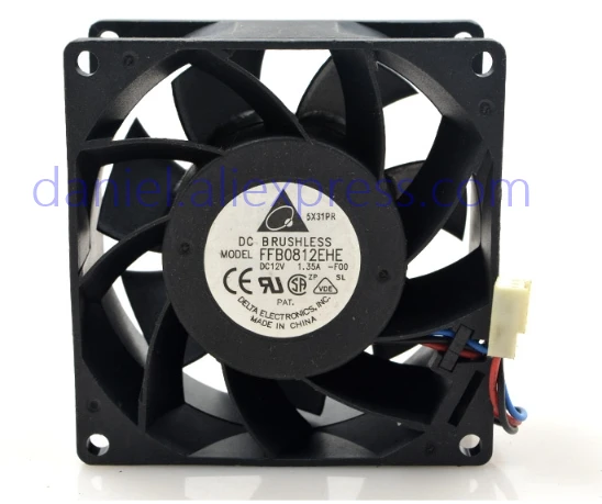 Delta FFB0812EHE-F00 DC 12V 1.35A 8 см 8038 вентилятор с большим объемом воздуха и тепловыделением