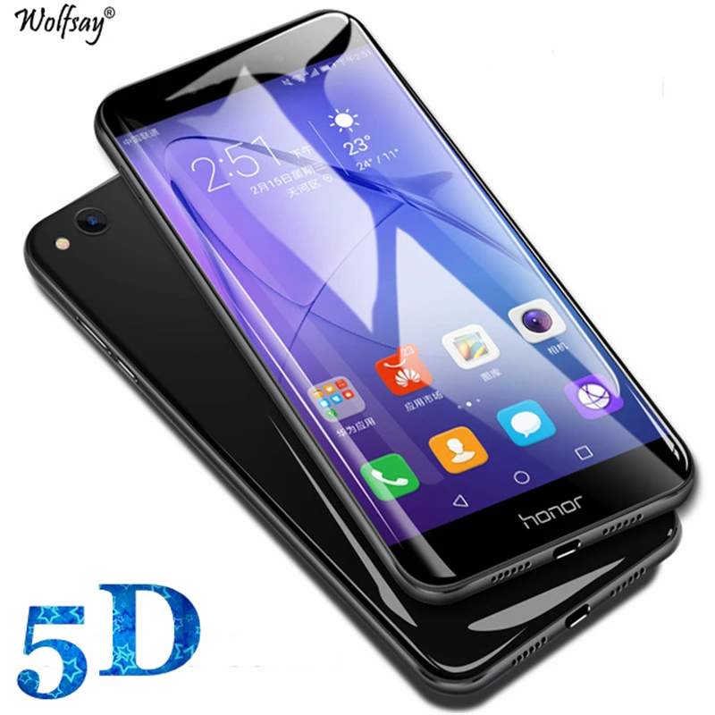 Wolfsay 1 шт. 5D изогнутая Защитная пленка для экрана Huawei P9 Lite мини закаленное стекло Y6