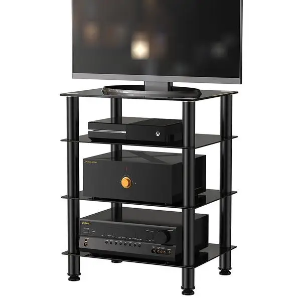 Fitueyes 4 Tier Tv Media Stand For Audio Cabinet Tv Xbox One Ps4 Audio Components Rack Av Tower Stand As406001gb - Tv Stands - AliExpress