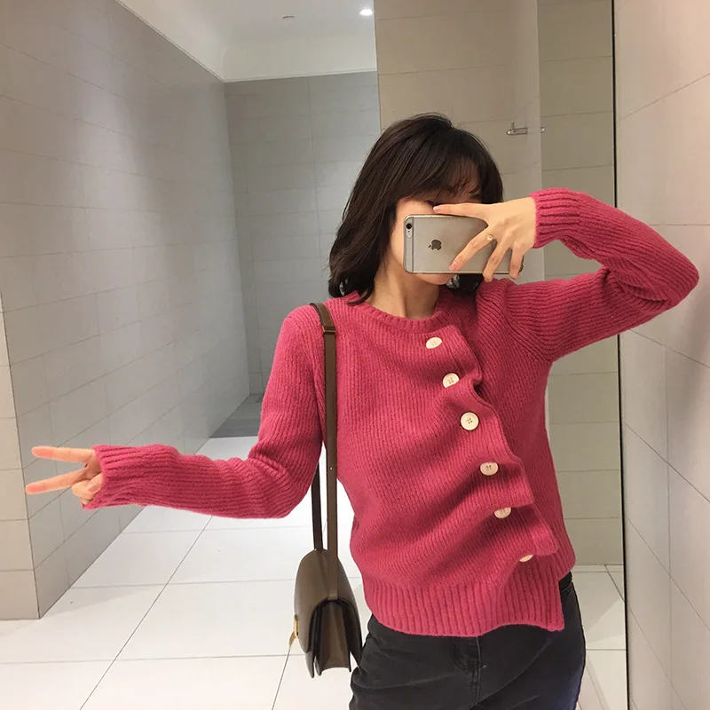 Irregular Sweater Women Autumn Winter 2019 New Short-style Knitted Sweater Cardigan Net Red Sweater Cardigans Sweaters Women Irregular Sweater Women Autumn Winter 2019 New Short-style Knitted Sweater Cardigan Net Red Sweater Cardigans Sweaters Women