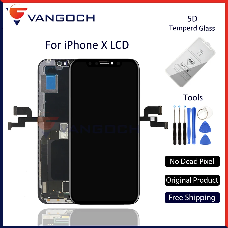 

Original Quality A+++ No Dead Pixel screen for iPhone X LCD display Replacement Digitizer Assembly Replace Screen free DHL