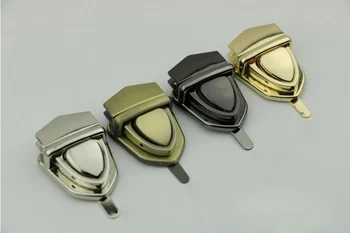 

10pcs/lot 4 colors die casting twist lock mortise lock handbags lock automatic gear buckle lock hardware accessories