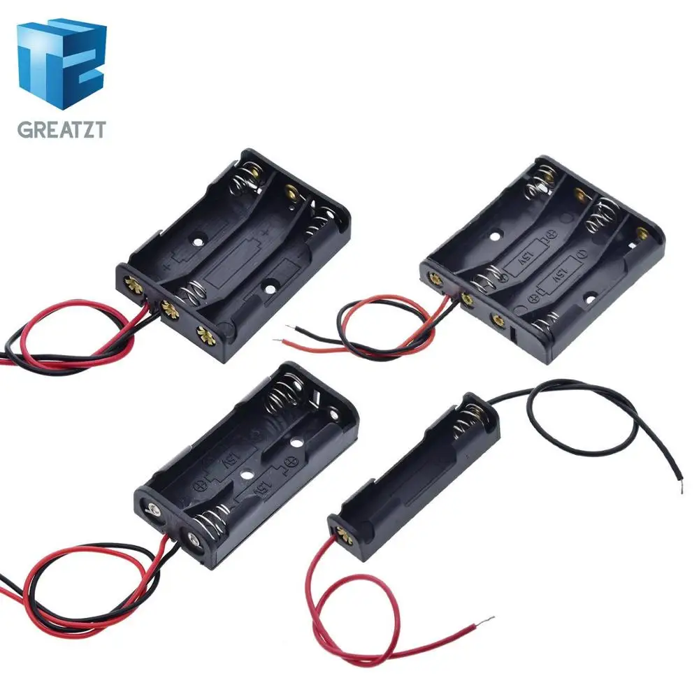 

1pc AAA Size 7 Battery Storage Box Case Holder Leads With 1 2 3 4 Slots Container Bag DIY Standard Batteries Charging