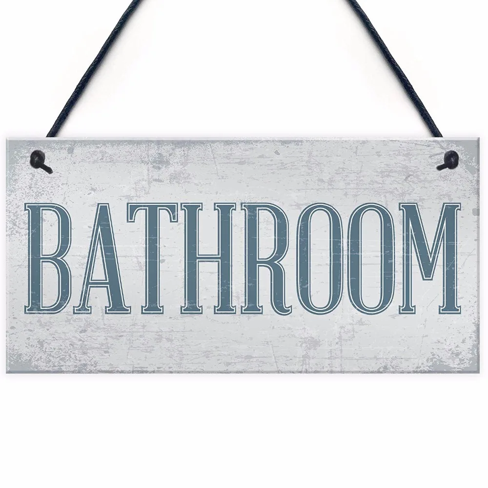 Meijiafei Shabby Chic Bathroom Sign Toilet Wc The Loo Hanging