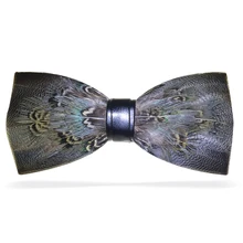 Мужской модный серый галстук-бабочка с перьями Бабочка Женские Мужские галстуки Papillon Kravat Gravata Высококачественный галстук ручной работы Cravate