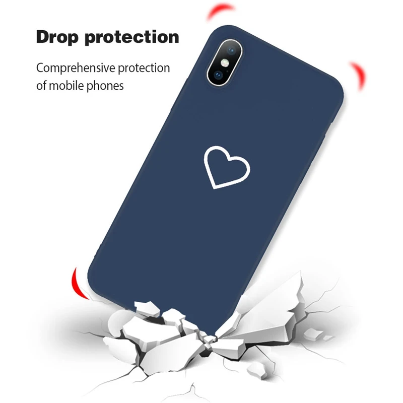 Lovebay Мягкий силиконовый чехол для телефона для пары Apple Iphone 11 Pro Max 8 7 6 6S Plus 5 5S SE XS Max XR X Love Heart TPU задняя крышка