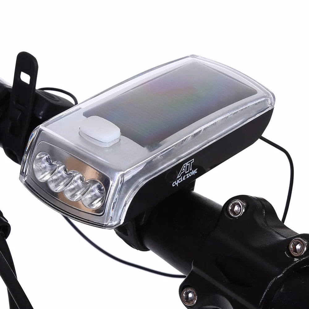 Велосипедный фонарь на солнечной батарее/с зарядкой от usb, передняя велосипедная лампа с рогом, задний фонарь, комплект для ночного велоспорта