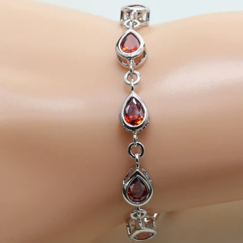 

J060-20cm fashion jewelry package insert colored heart-shaped cubic zirconia jewelry chain Main Stone women