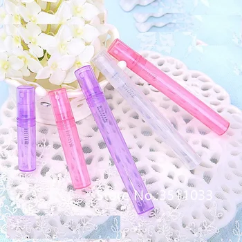 

50pcs Refillable Empty Small Spray Bottle with Atomizer Pump for Essential Plastic Mini Perfume Bottle Clear Pink Purple 2ml 3ml