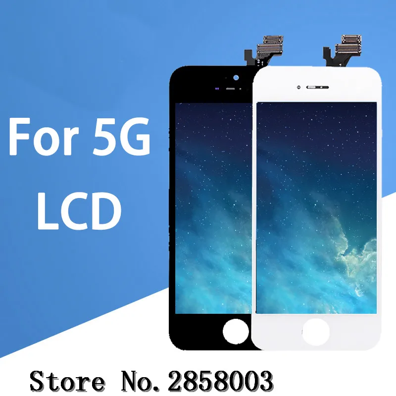 

3PCS Good Quality For iPhone 5 LCD Screen With Touch Digitizer Display Assembly Replacement Ship White Black