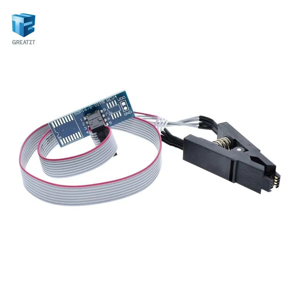 SOP8 Flash chip YUYANG CH341A 24 25 серии EEPROM флэш-память биос USB программист модуль+ SOIC8 SOP8 тестовый зажим для EEPROM 93CXX/25CXX/24CXX - Цвет: SOP8 Flash chip