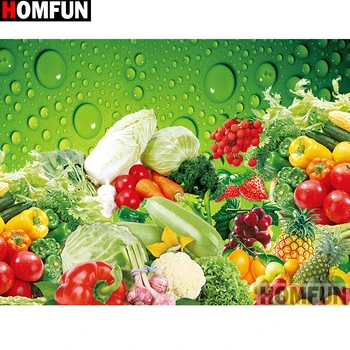 

HOMFUN 5d Diamond Painting Full Square/Round "vegetables" Picture Of Rhinestone DIY Diamond Embroidery Home Decor A13000