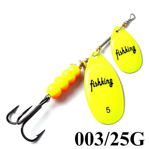 FISHKING 3#+ 5# металлический рыболовный крючок, длинная литая жесткая ложка, крючок, Базз, бас, щука, рыболовный крючок, Спиннер, приманка - Цвет: 003