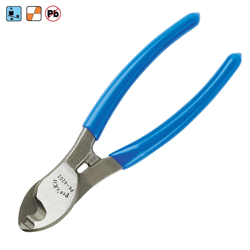 ФОТО 8PK-A202 Wire cutters cutting pliers Cable clamp SCM440 material PVC plastic handle 150mm 