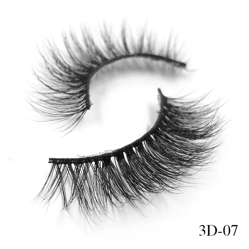 

iflovedekd Eyelashes Make UP Professional Mink Lashes Crulty-Free Full Strip Silk Volume Eyelashes 3D-07