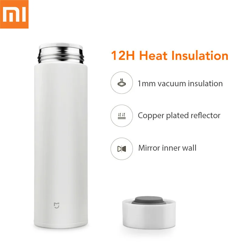 

Xiaomi Mijia Vacuum Cups 12 Hours Hot 316L Stainless Steel Insulated Mug Drink Beverage Bottle 500ML 17oz