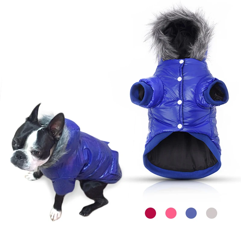 

Cute Autumn Winter Pet Dog Clothes Warm Cotton Dog Coat Jackets Sport Style Puppy Fur Hooded Clothing For Small Medium Dogs
