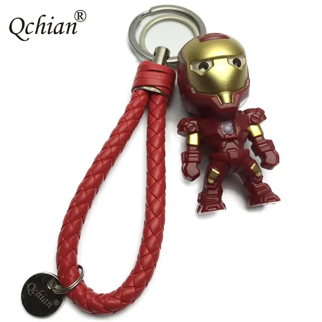 The Avengers Iron man Keychain with Light Sound Iron Man Key Chains LED