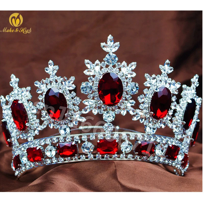 Тиары и короны унисекс для конкурса King Queen большие тиары с кристаллами Тиара