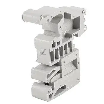 

E-UK Contact 35mm DIN Rail End Clamp Terminal Block Gray