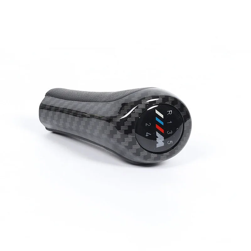 6 5 Скорость углеродного волокна ручка переключения рулевого механизма автомобиля с принтом буквы «М логотип для BMW 1 3 5 6 серии E30 E32 E34 E36 E38 E39 E46 E53 E60 E63 E83 E84