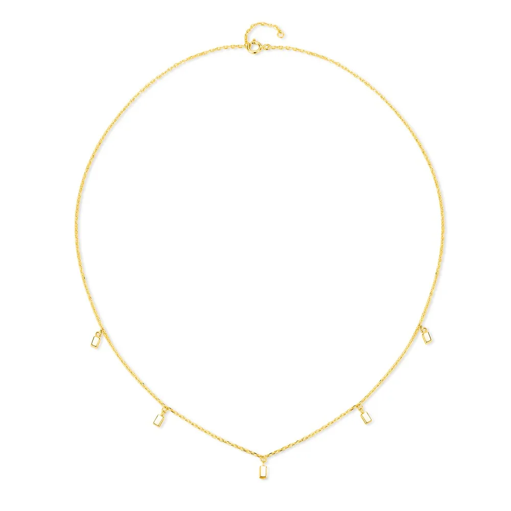 

BELAWANG Christmas Jewelry for Girl 925 Sterling Silver Pendant Chokers Necklaces Gold Color Pendant Necklace For Wedding Gift