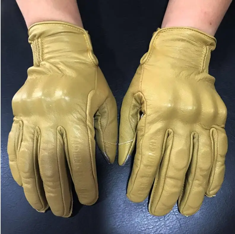 Free shipping Retro Pursuit Perforated Real Leather Motorcycle Gloves Moto Waterproof Motorcycle men gloves Free shipping Retro Pursuit Perforated Real Leather Motorcycle Gloves Moto Waterproof Motorcycle men gloves