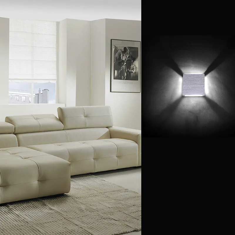 Conduziu a Lâmpada de Parede Iluminação da Lâmpada Decoração para Casa Quadrado Moderno Criativo Quarto Sala Estar Escada Corredor Parede Iluminação 4 Pçs 3 w 11 Cheap stair railing