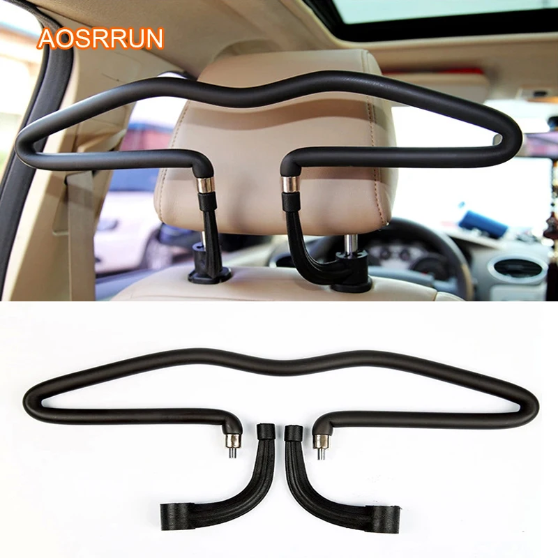 Stainless steel car clothes rack car seat back PU clothes rack For