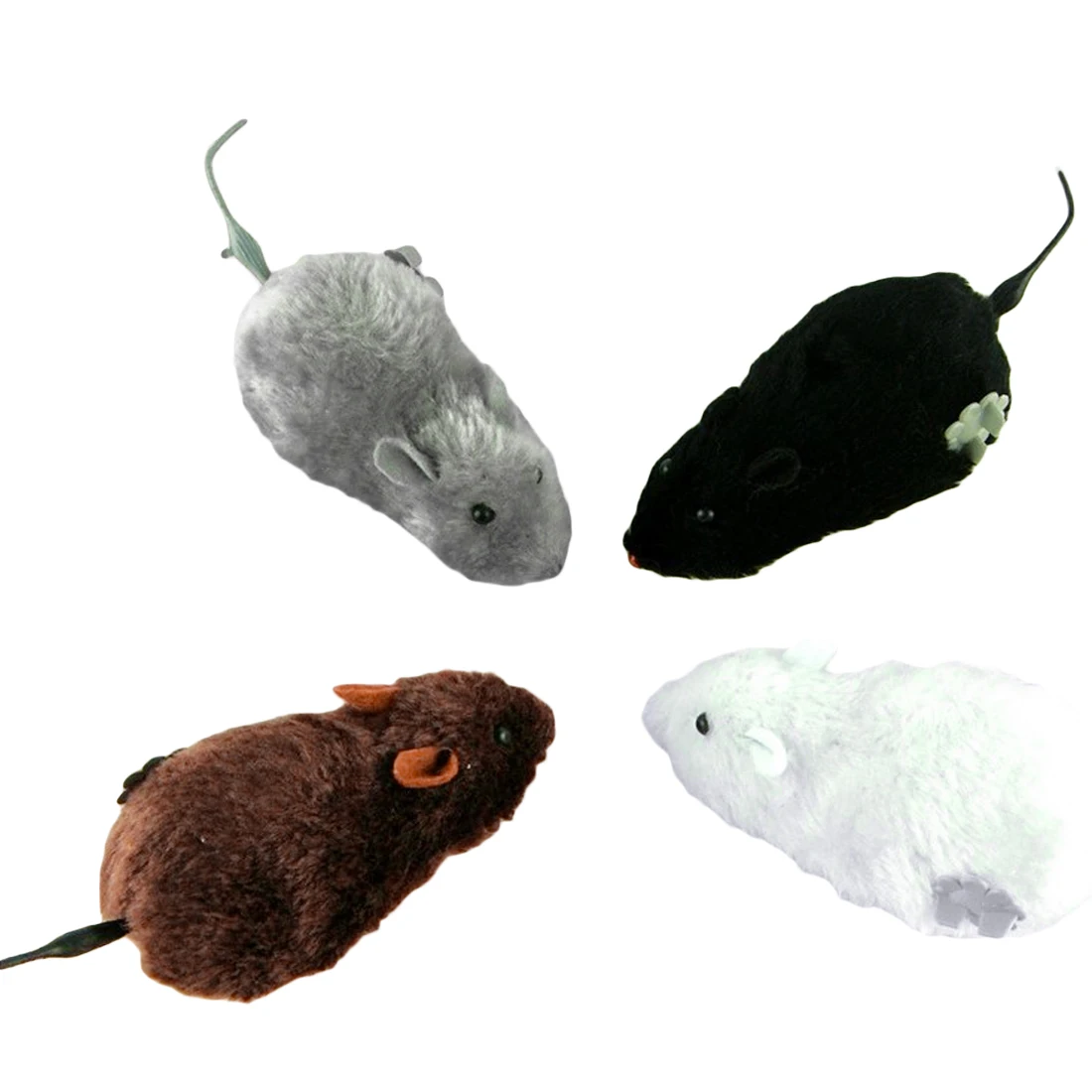 

Kitten Toy Mice Clockwork Interactive Power Plush Electronic Mouse Toy Cat Playing Toy Mechanical Motion Pet Accessories