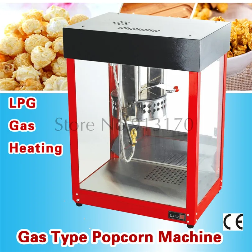 Commercial Flattop Pop Popcorn Maker Gas Popper Machine Outdoor Selling