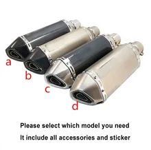 Universal 35-51MM Akrapovic Exhaust Muffler Pipe AK51 Racing Moto escape Fit for most motorcycle ATV 125-1000cc Nice Sound