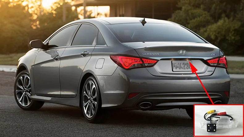 Автомобильная камера заднего вида для Hyundai Sonata YF/i45 2011~ /CCD 4LED ночного видения HD широкоугольный объектив камера