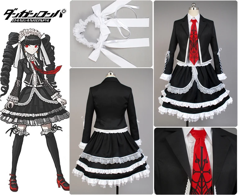 Костюм для косплея Dangan Ronpa Danganronpa Celestia Ludenberg платье униформа девочек топ рубашка