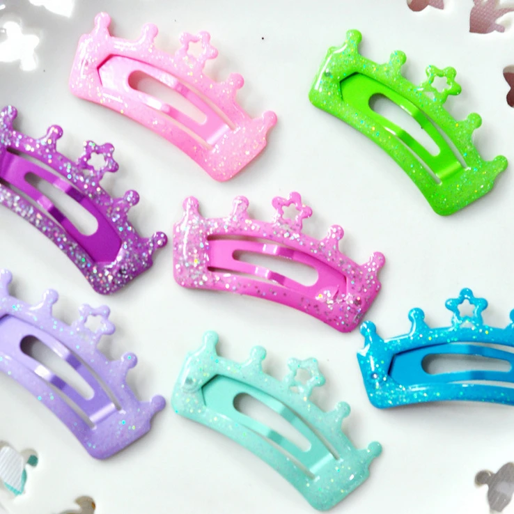 6pcs/lot Glitter Crown Dog Hair Accessories Cute Candy Color Cats/Dogs