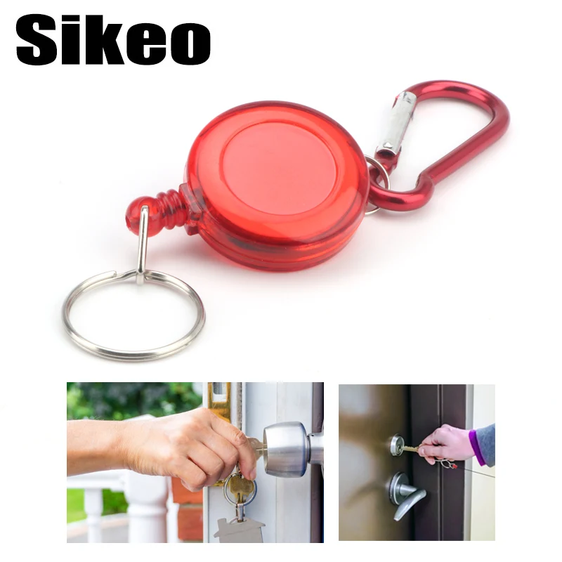 

Retractable Car Key Chain High Resilient Telescopic Rope Key Ring Anti Lose Anti-theft Stretch Key chain Outdoor Tool Keys Ring