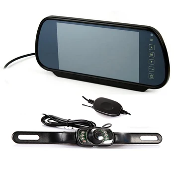 

HD 7" TFT LCD Color Screen 7 inch Car Monitor Rearview Mirror Camera And wireless 2.4G waterproof Car quality Rear View Camera